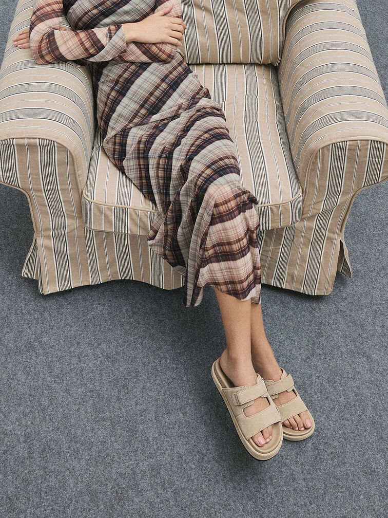 Sandalias de gamuza Kori, Beige, hi-res