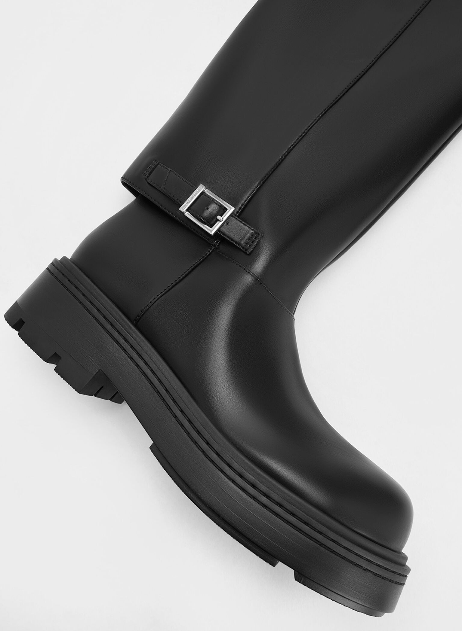 Botas plegables Davis con hebilla, Negro, hi-res