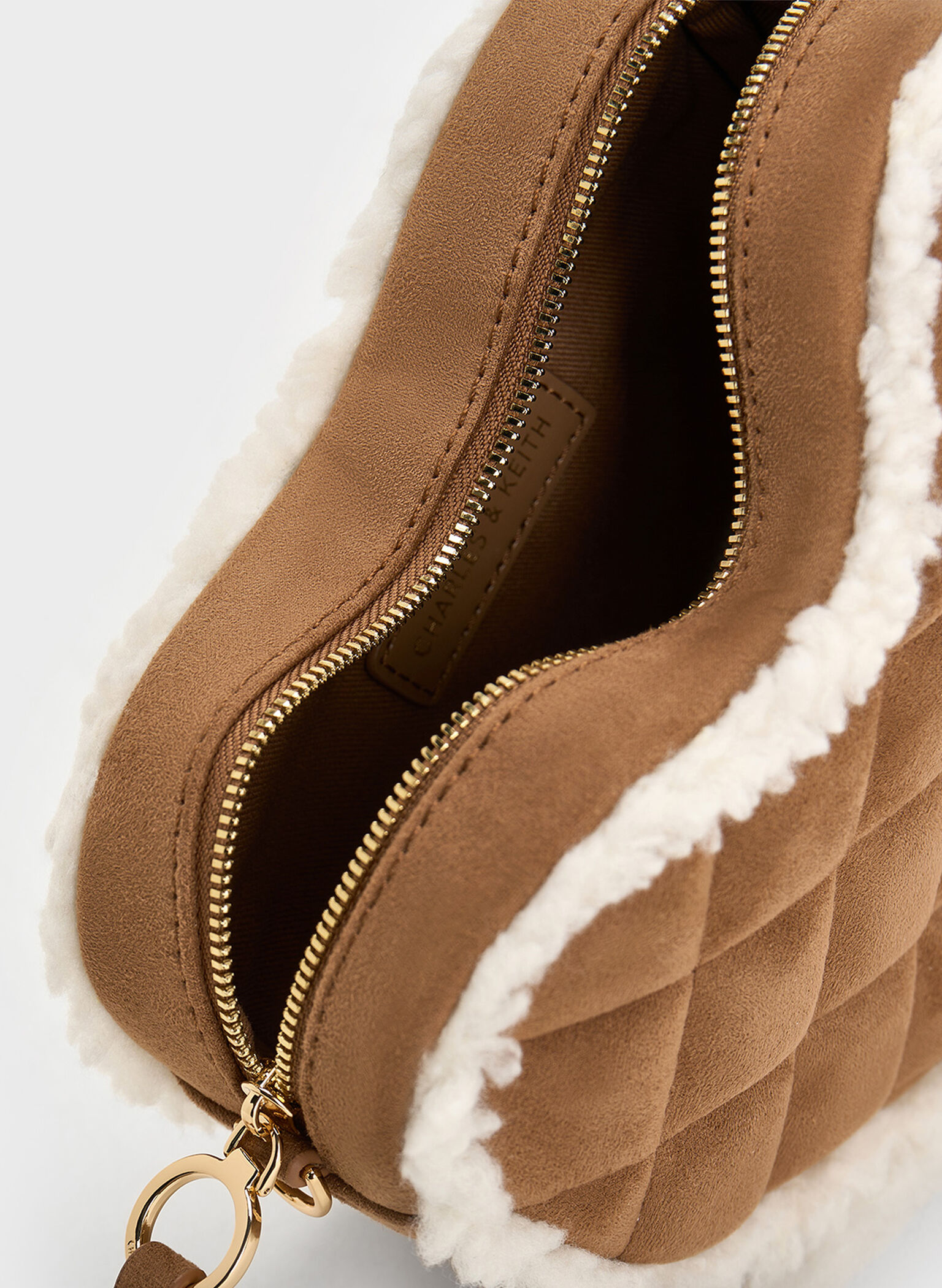Philomena Fur-Trim Quilted Heart Crossbody Bag, Multi, hi-res