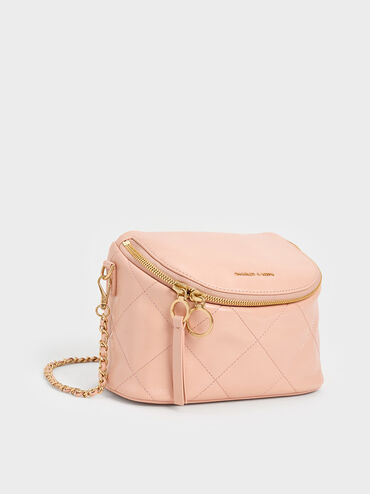 Bolso bandolera acolchado Apfra, Rosa, hi-res