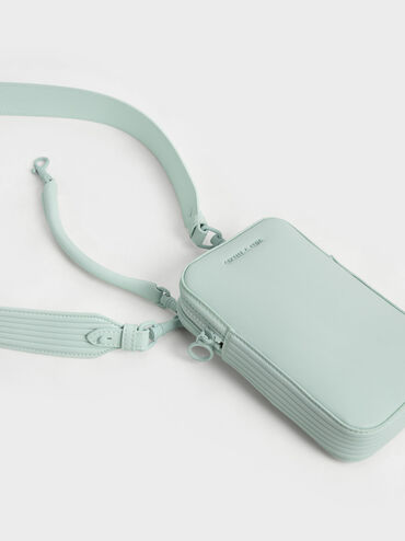 Long Crossbody Bag, Mint Green, hi-res