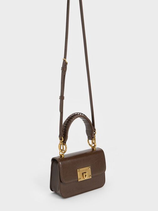 Buy Charles & Keith Multi Pouch Crossbody Bag In Dark Brown