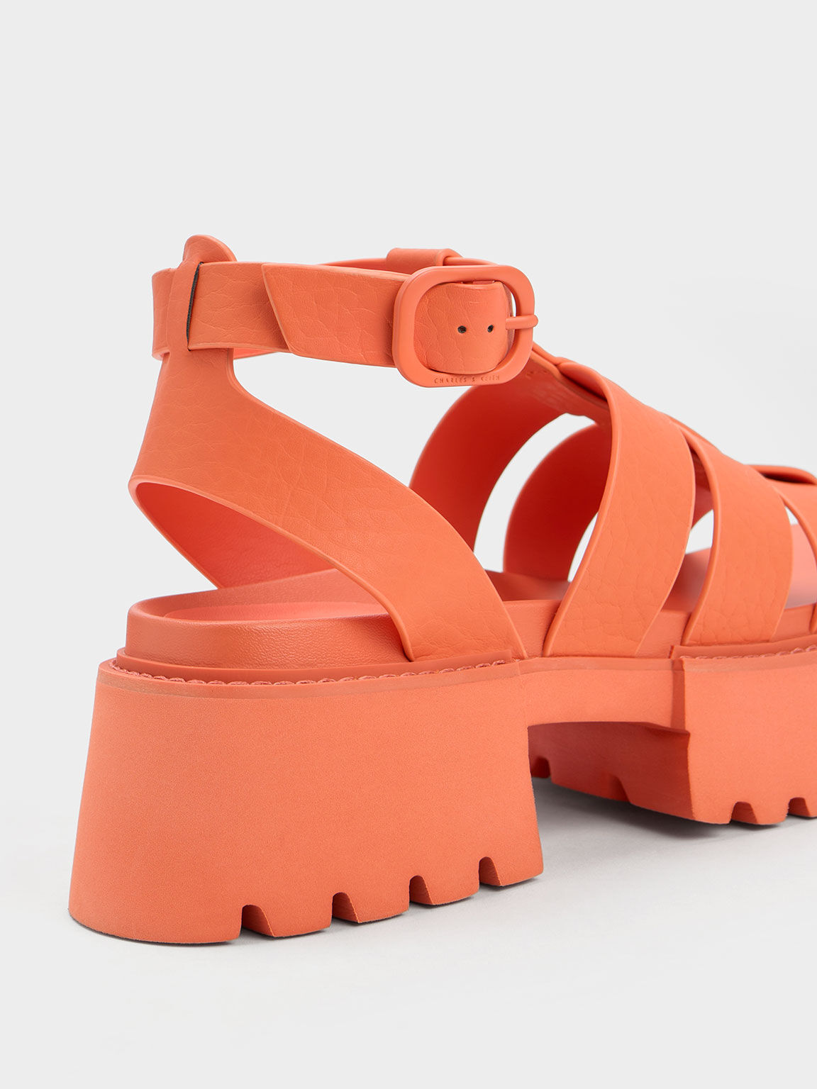 Neon orange platform sandals outlet