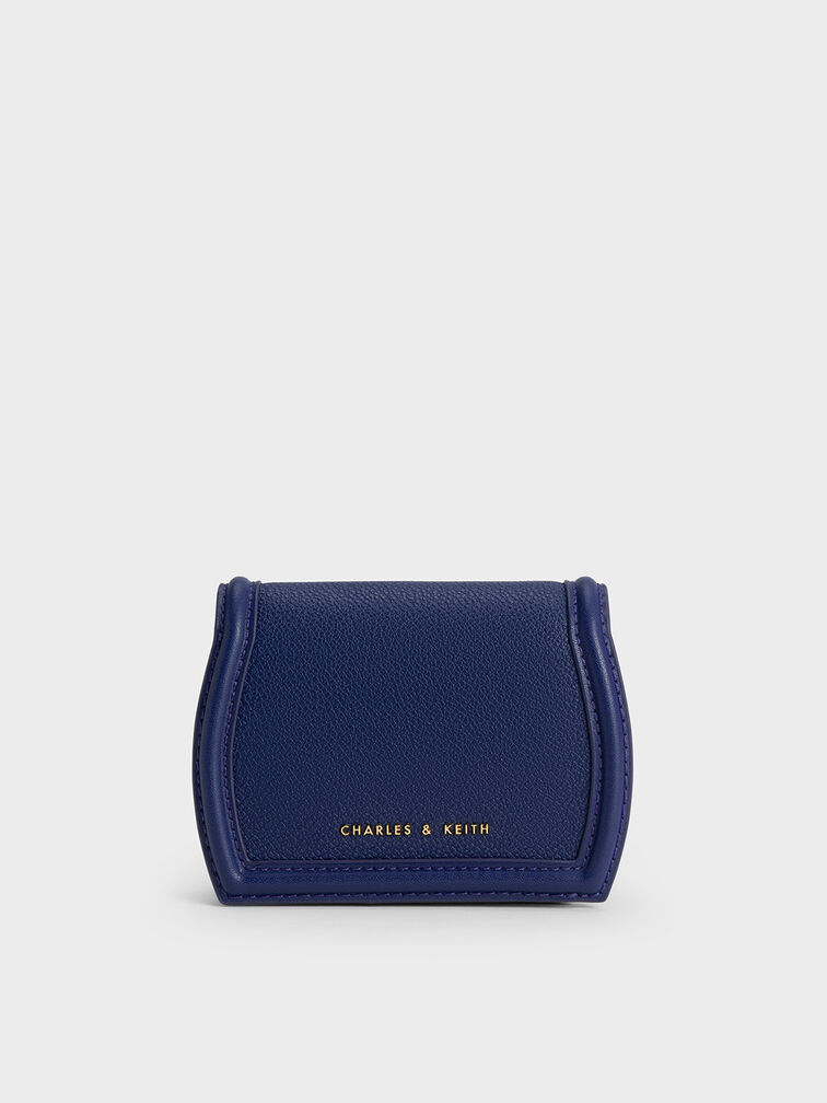 Leona Curved Wallet, Navy, hi-res