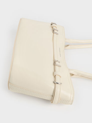 Sloane Elongated-Handle Shoulder Bag, Cream, hi-res