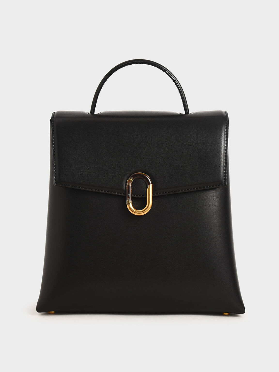 Black Stone Embellished Backpack Charles Keith Sg