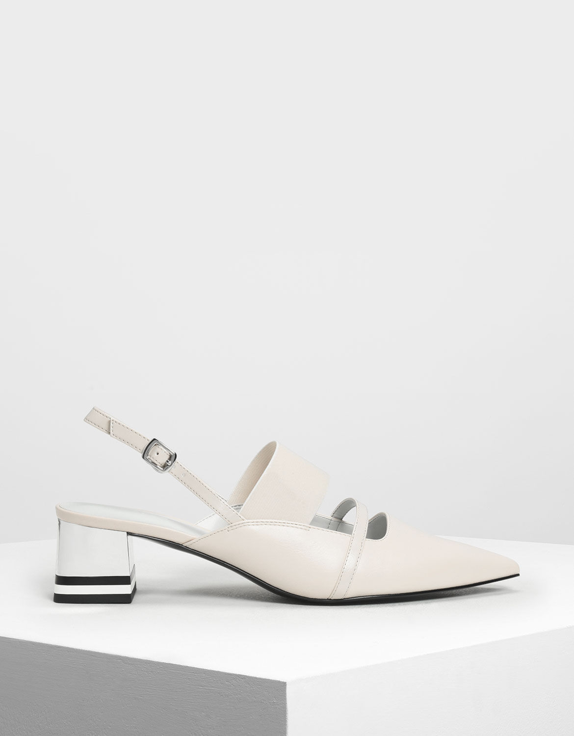 Pointed Toe Slingback Heels | CHARLES 