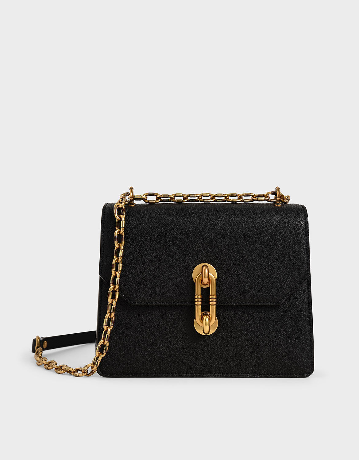 Double chain black bag