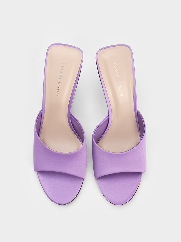 Recycled Polyester Sculptural Heel Wedges, Purple, hi-res