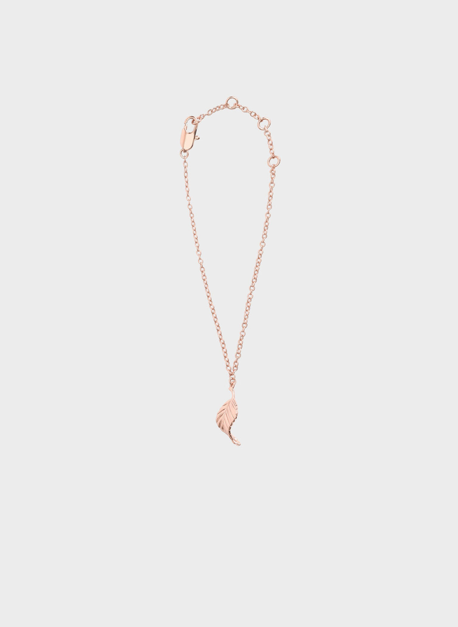 Leaf Bead Bracelet, Rose Gold, hi-res