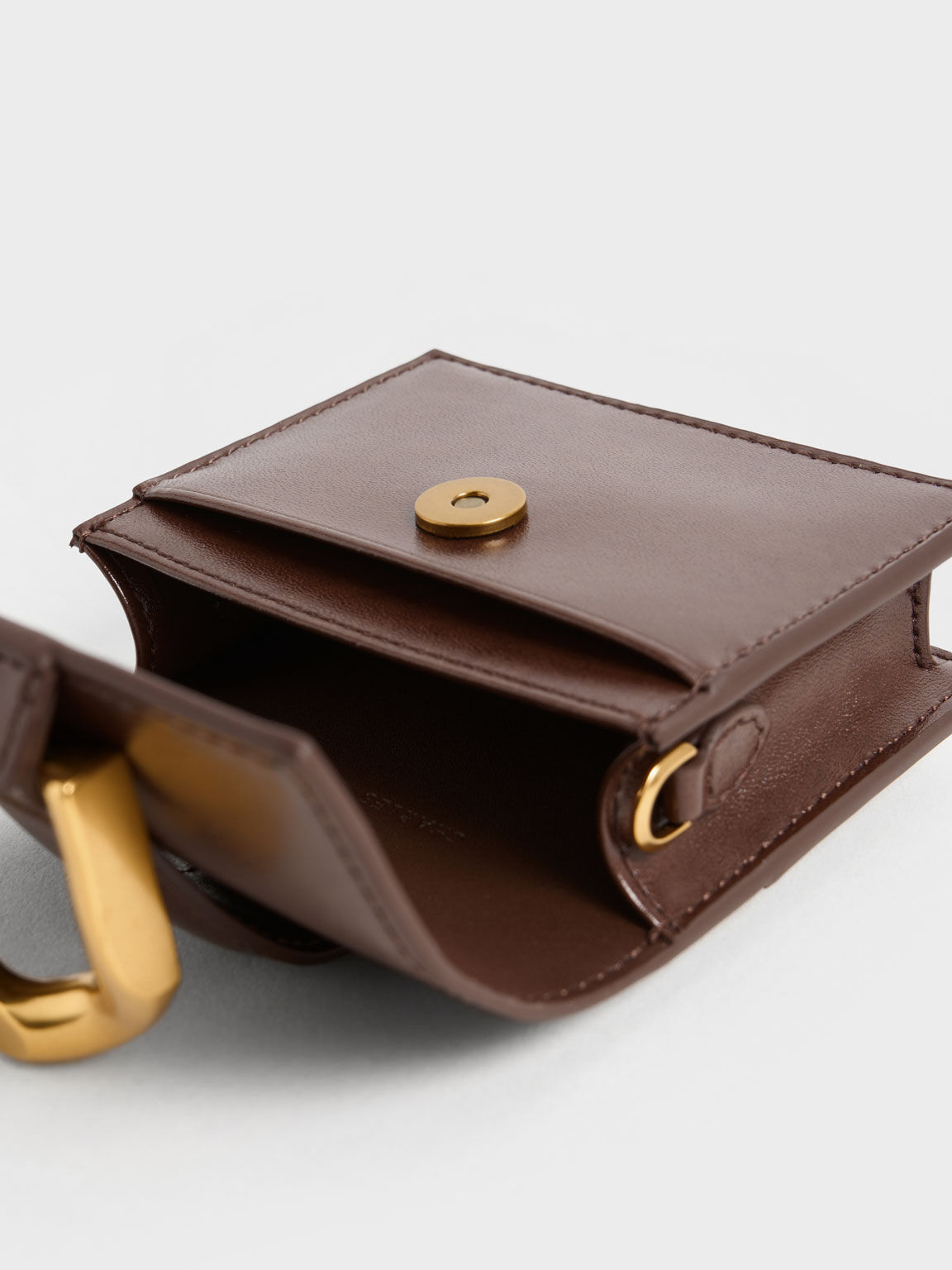 Gabine Chain-Link Cardholder, Chocolate, hi-res