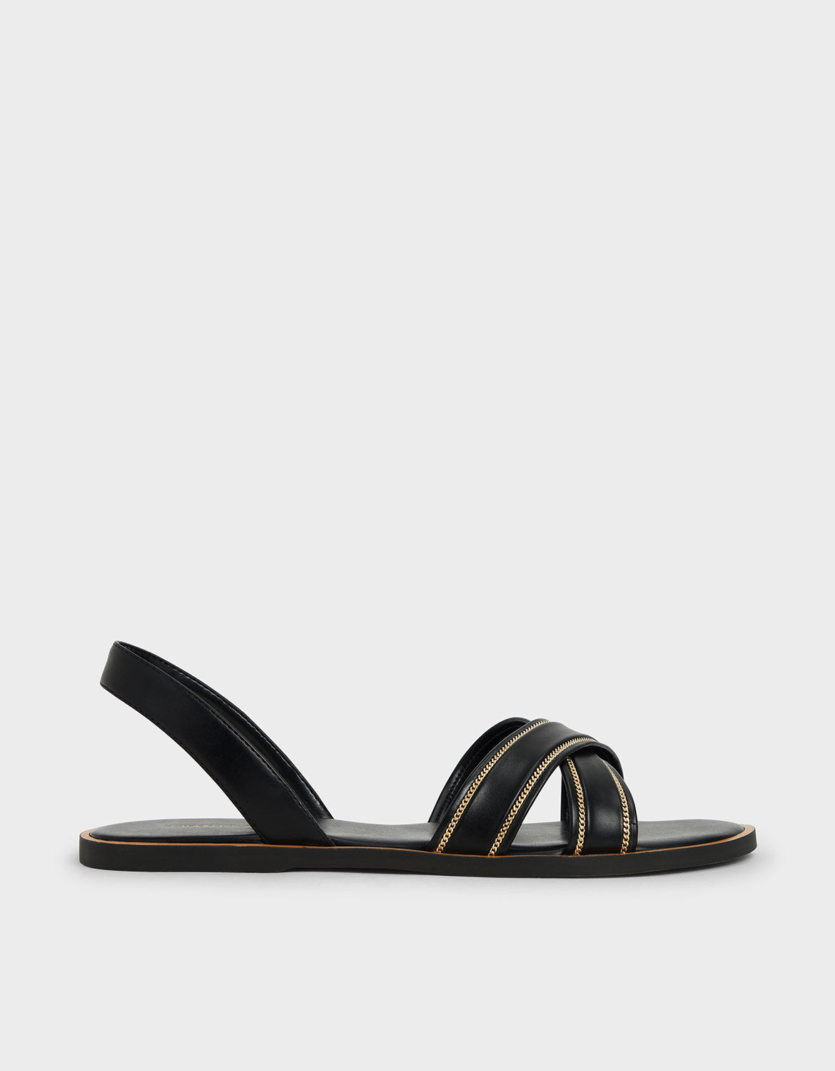 black embellished flip flops