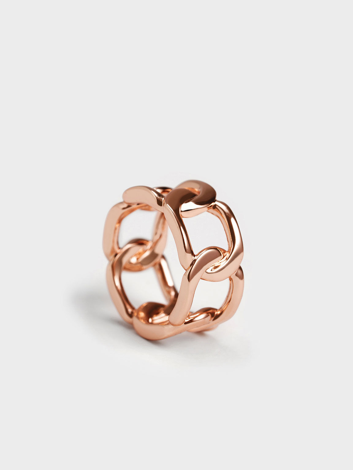 Gabine Chain-Link Ring, Rose Gold, hi-res
