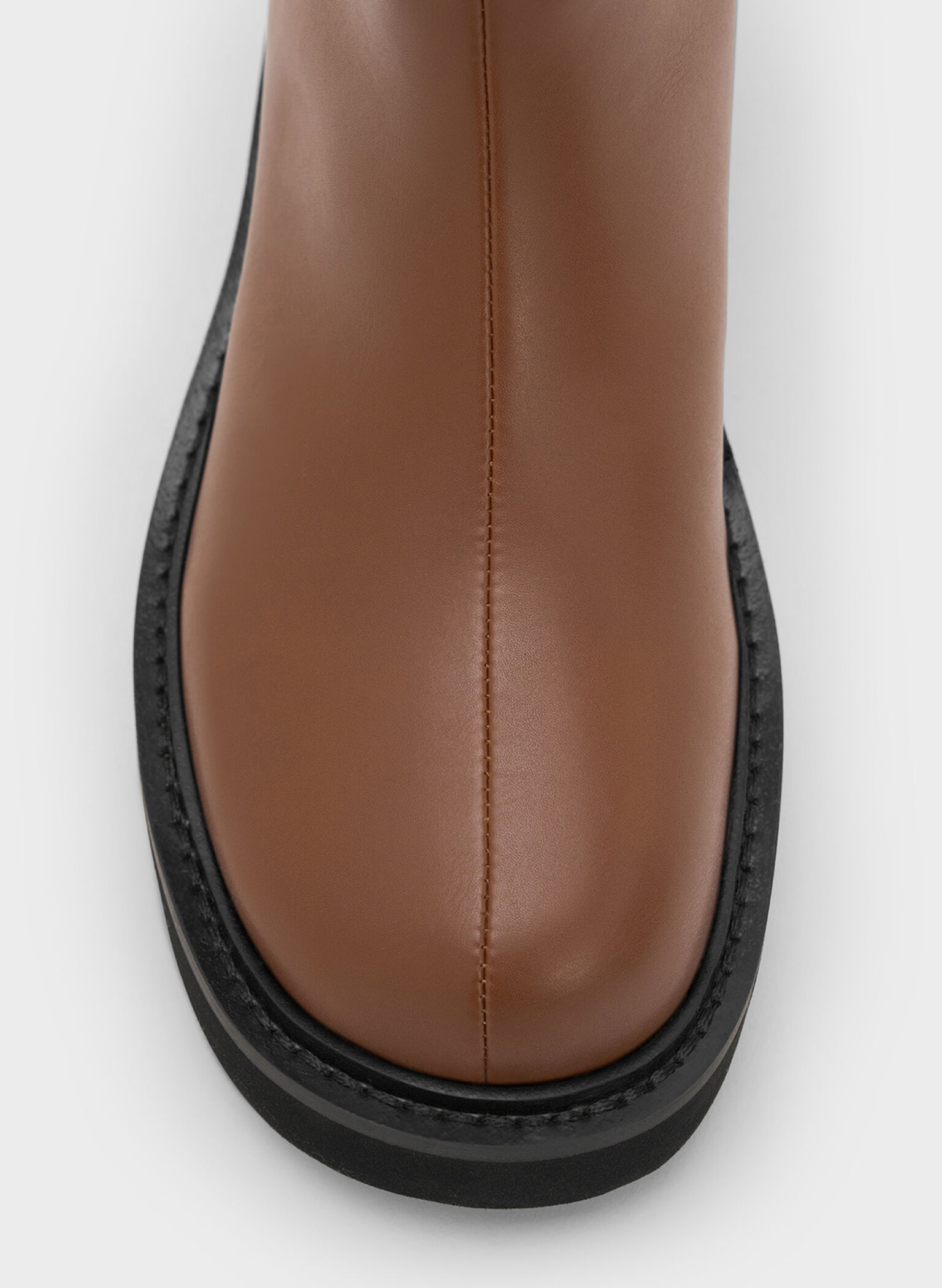 Girls' Chunky Ankle Boots, Brown, hi-res