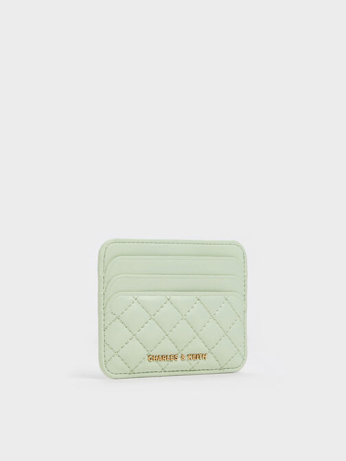 Cleo Quilted Card Holder, Mint Green, hi-res