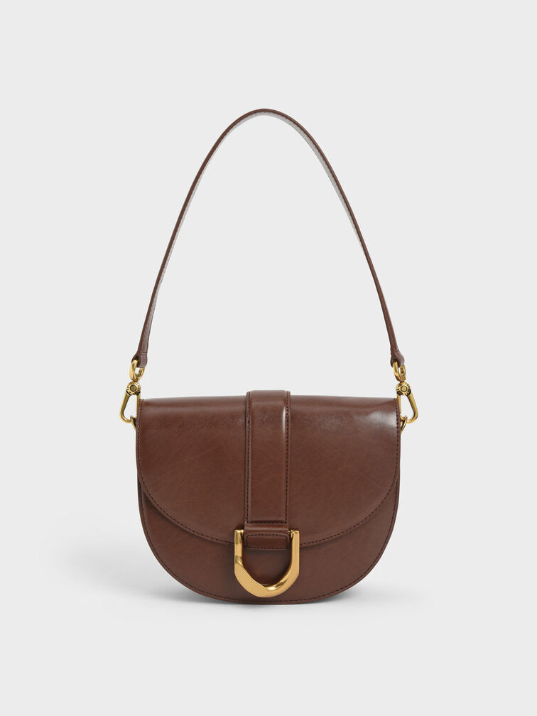 Gabine Saddle Bag, Dark Brown, hi-res