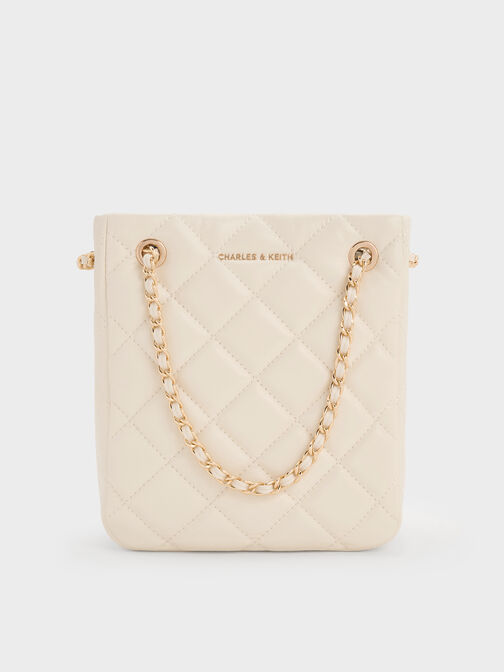Alva Quilted Braided-Strap Shoulder Bag, Cream, hi-res