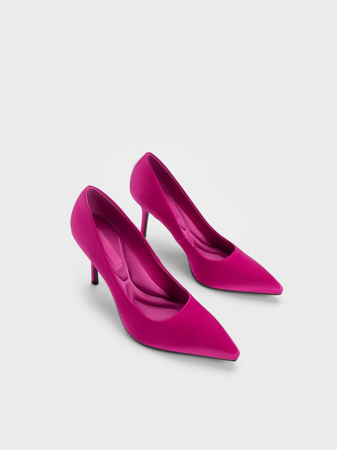 尖頭軟墊細跟鞋, 紫紅色, hi-res