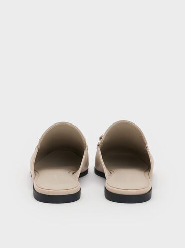 Leslie Metallic-Accent Mules, Beige, hi-res