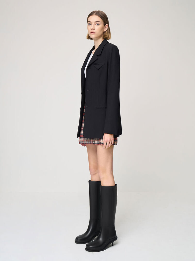 Frida Leather Knee-High Boots, Black, hi-res