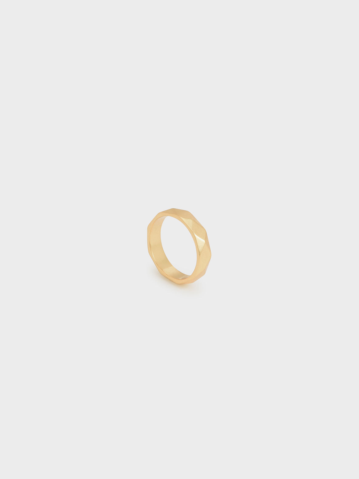 Geometric Ring, Brush Gold, hi-res