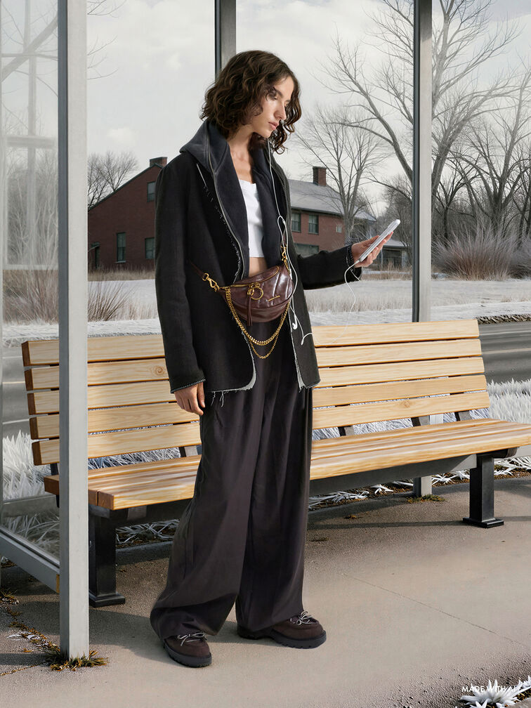 Mala a Tiracolo Philomena Meia-Lua, Café Velho, hi-res