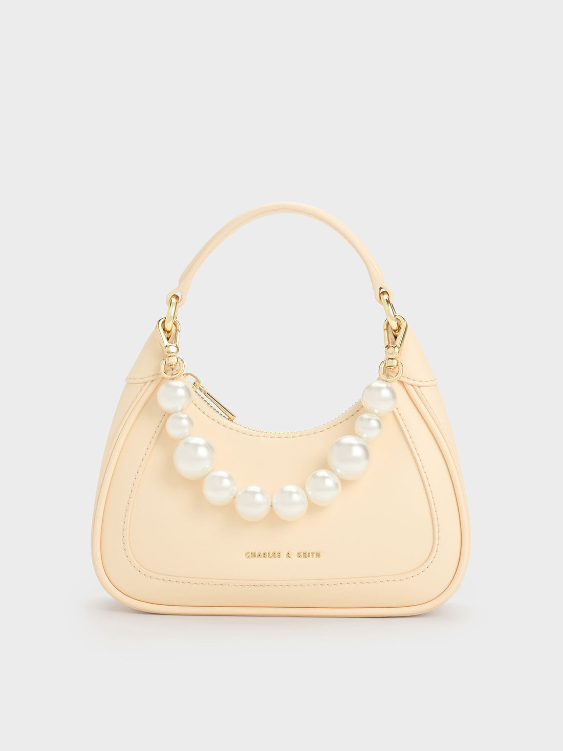 Charles and keith beige bag clearance