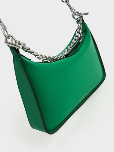 Minta Chain-Link Hobo Bag, Green, hi-res