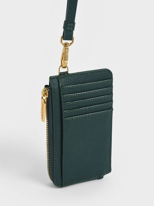 Multi-Slot Wristlet Card Holder, Dark Green, hi-res