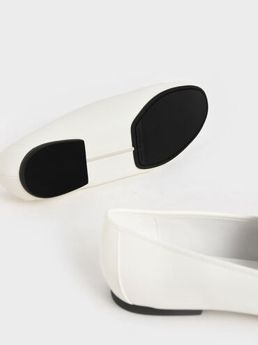 Loafer Flats, White, hi-res