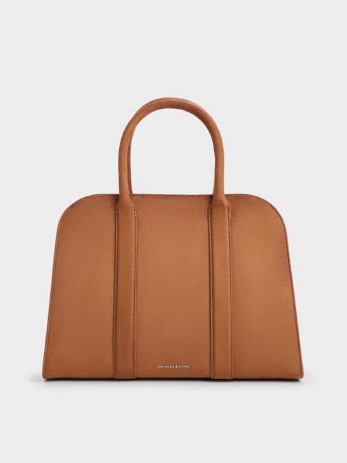 Bolso bolera Axel de gamuza sintética, Marrón, hi-res