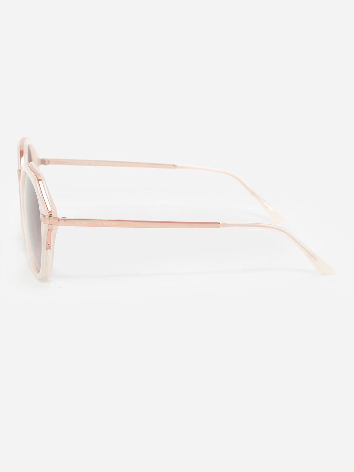 Angular Oval Sunglasses, Pink, hi-res