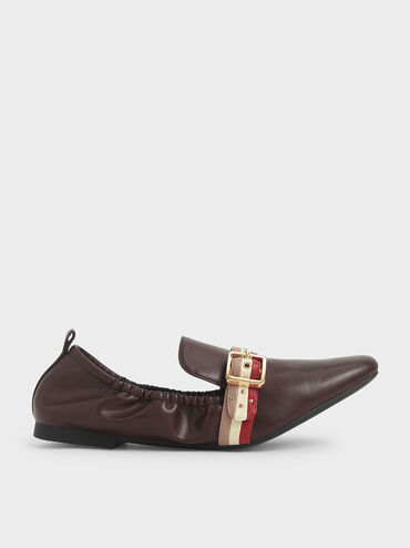 Studded Loafers, Brown, hi-res