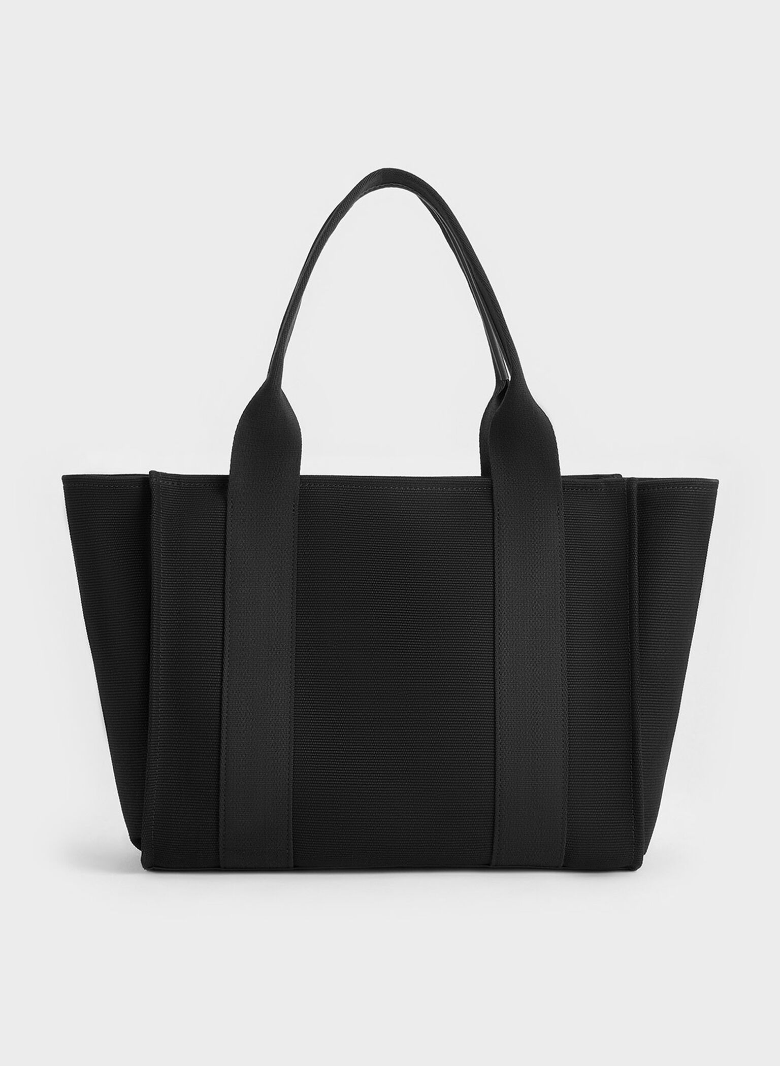 Large Kay Canvas Tote Bag, Noir, hi-res