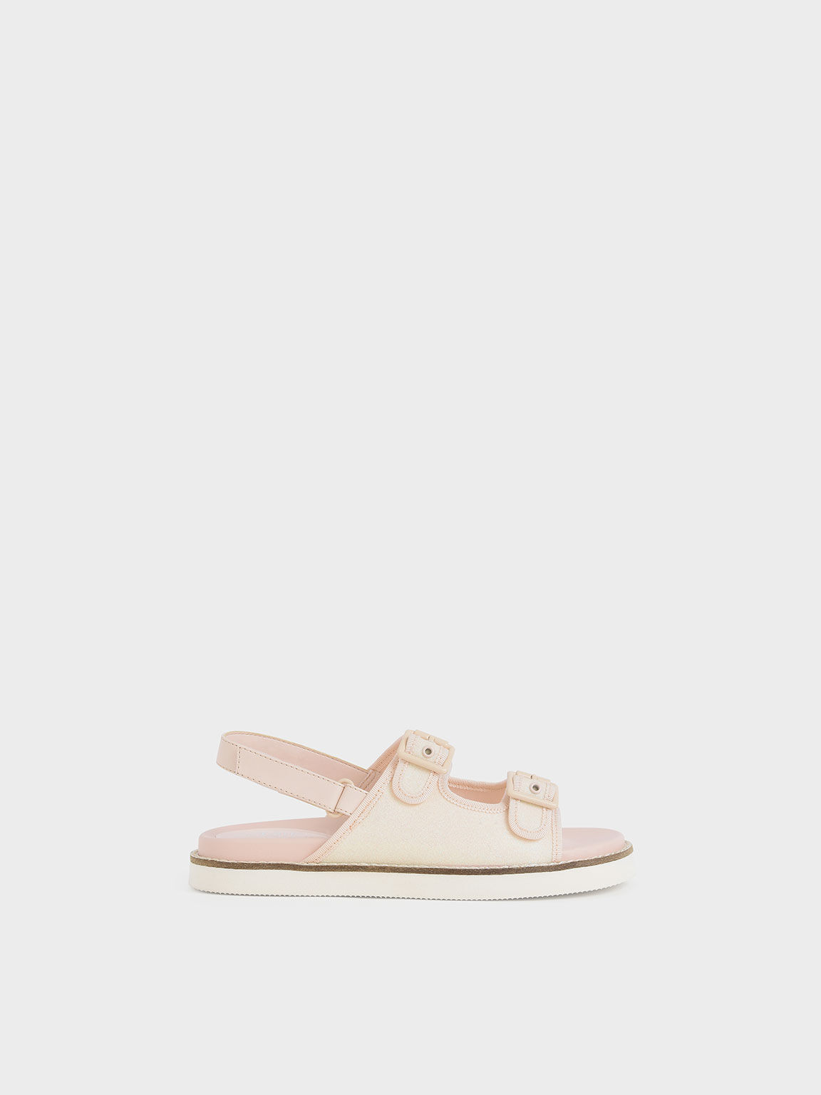 Girls' Glitter Sports Sandals, Blush, hi-res