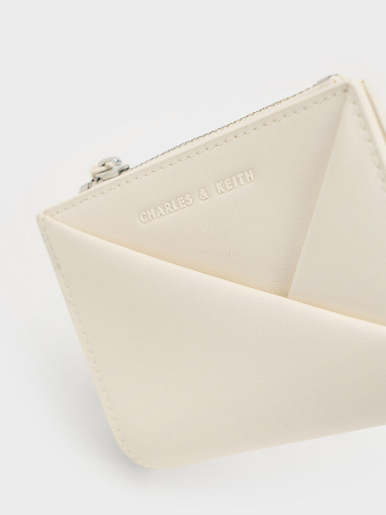 Midori Geometric Top-Zip Wallet, Cream, hi-res