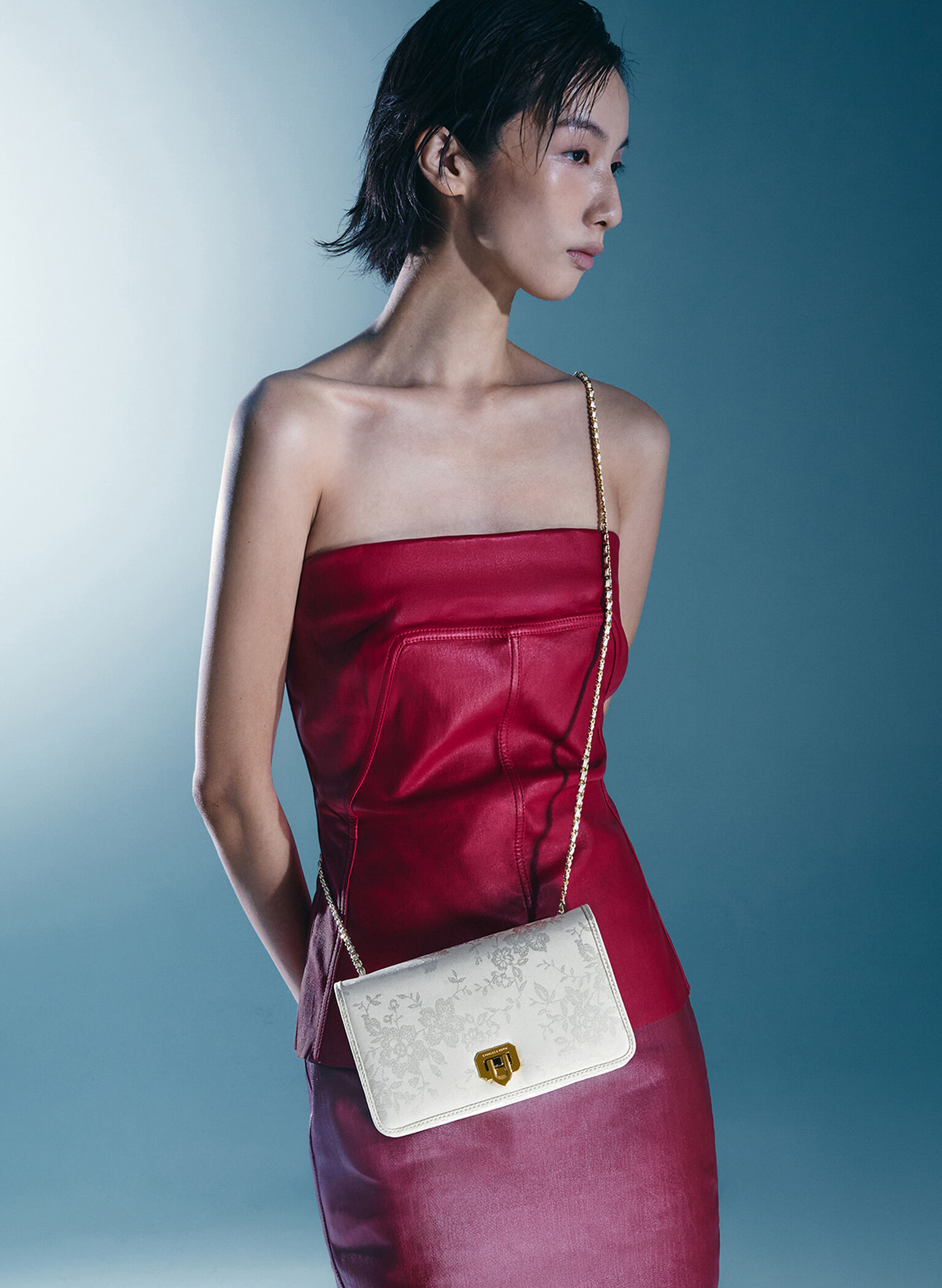 Jacquard Mini Bag, Cream, hi-res