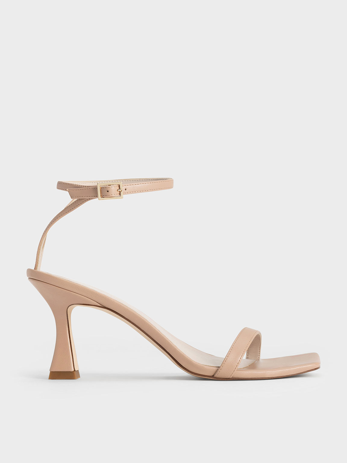 Ankle-Strap Heeled Sandals, Nude, hi-res