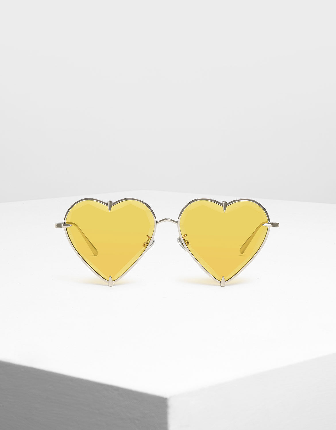 Yellow heart shaped sunglasses Clearance