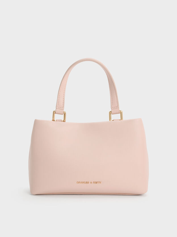 Halsey Ruched Top Handle Bag, Soft Pink, hi-res