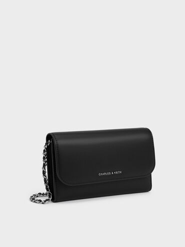 Carteira Longa Octavia Front Flap, Preto, hi-res
