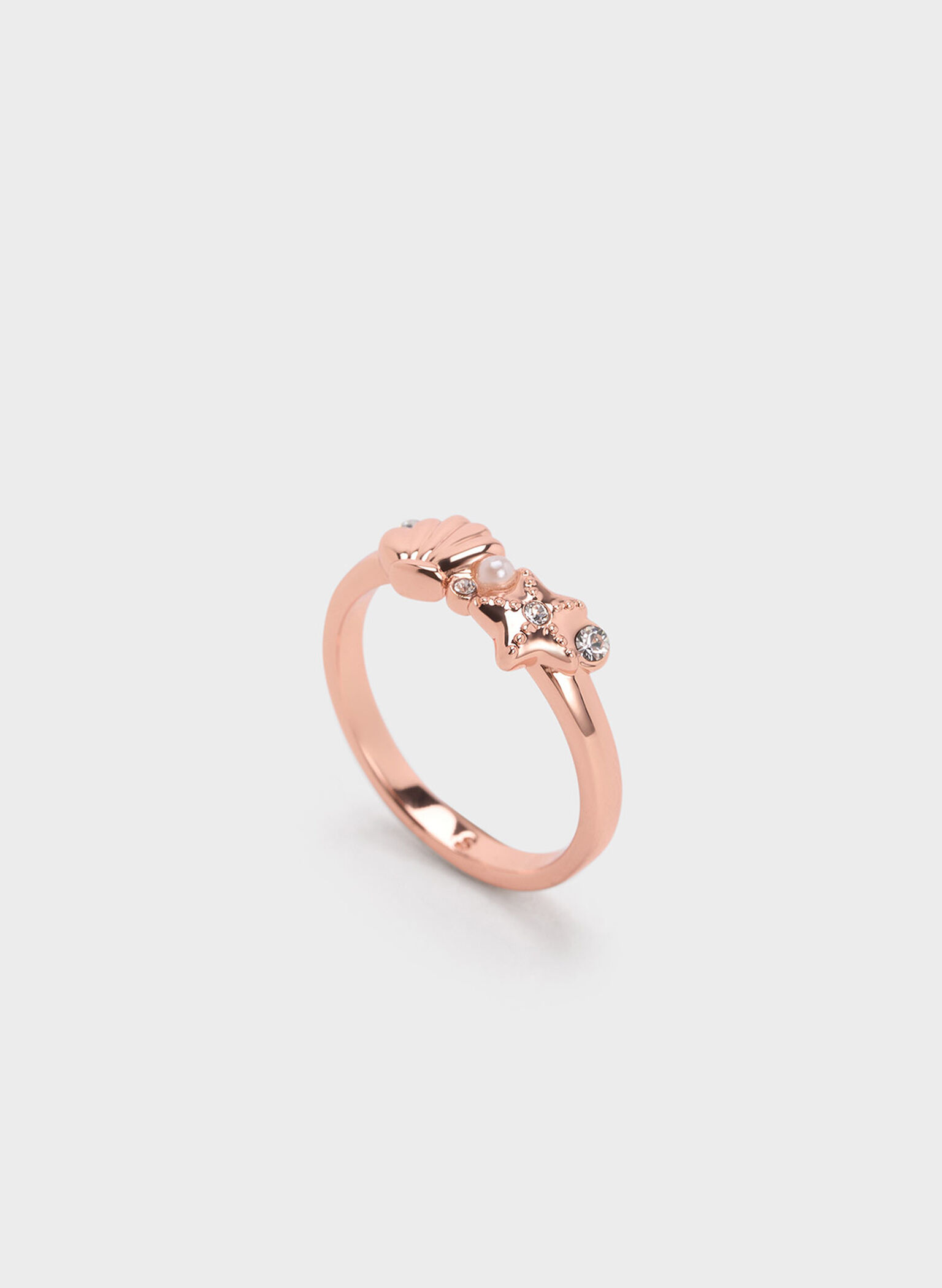 Anillo Oceana de cristales, Oro rosa, hi-res