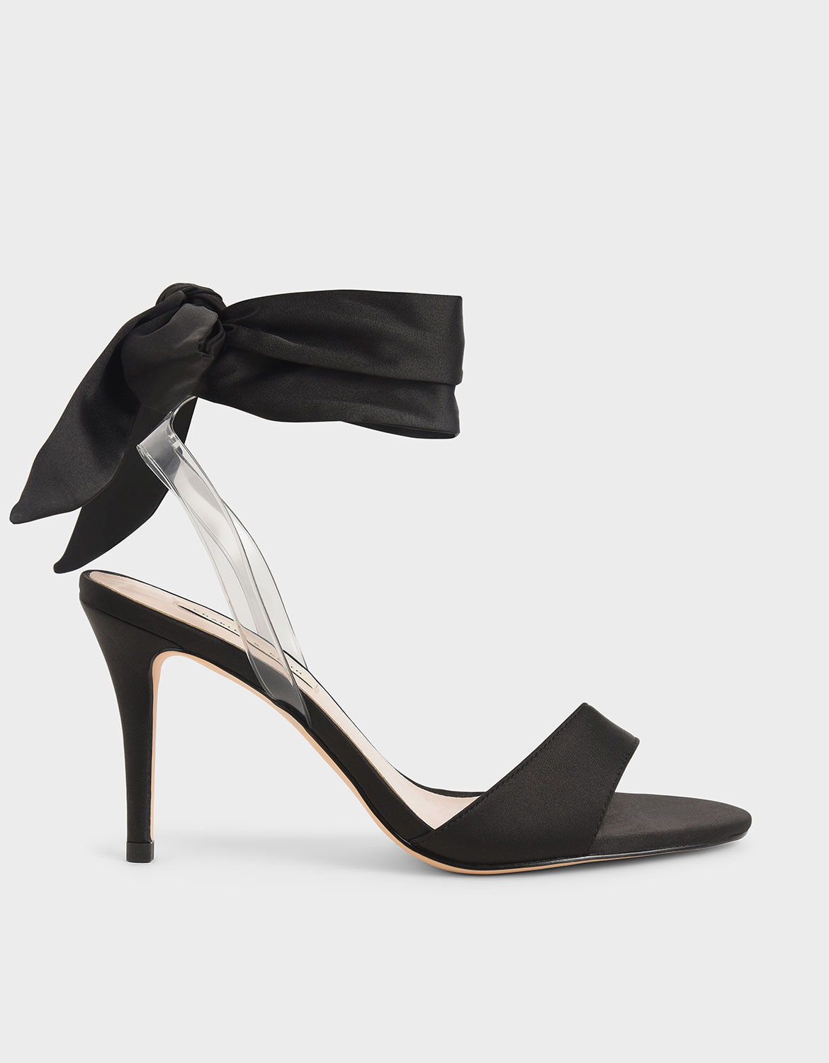 black ribbon sandals