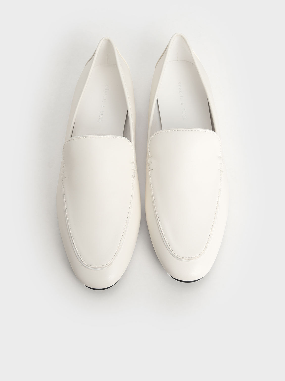 White Loafer Flats CHARLES KEITH International