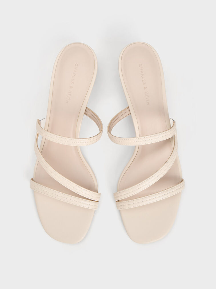 Wavy Strap Mules, Chalk, hi-res