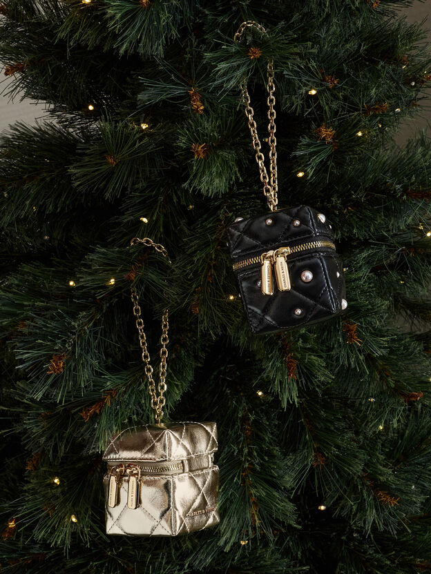 Janie Quilted Micro Bag, Champagne, hi-res