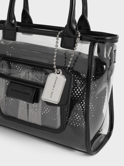 Noah See-Through Mesh Tote Bag, Clear, hi-res