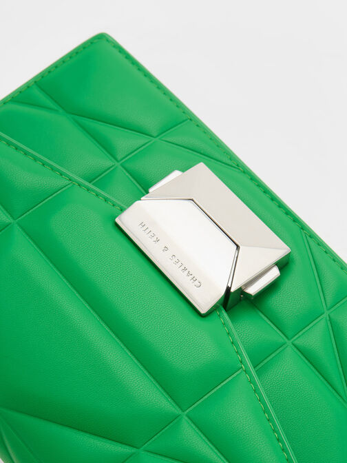 Blanche 釦環細鍊包, 綠色, hi-res