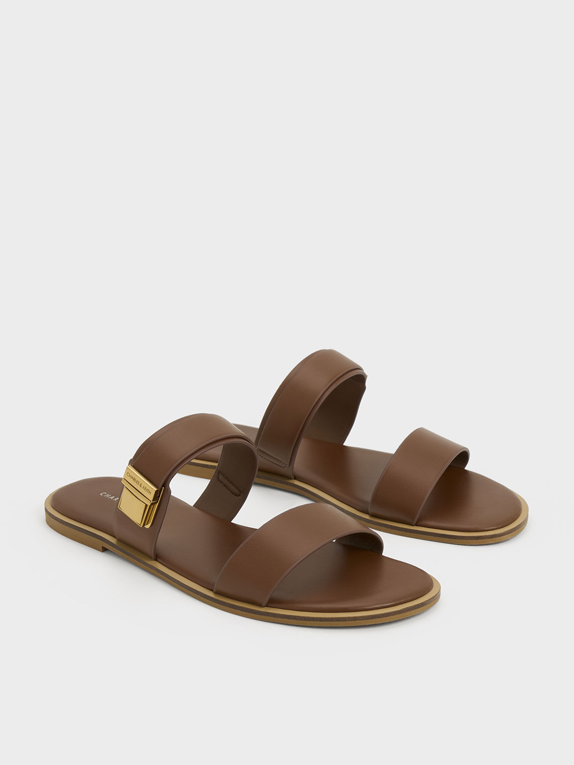 Dove Double Strap Sandals Dark Brown