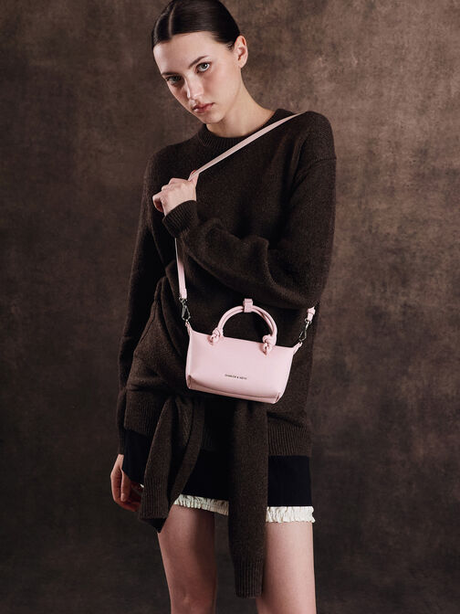 Sammie Knotted-Handle Tote Bag, Cotton Candy Pink, hi-res